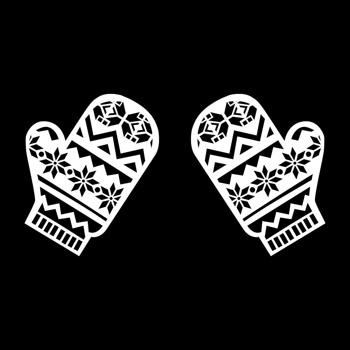 Juodi UNISEX kalėdiniai marškinėliai "Pirštinaitės"