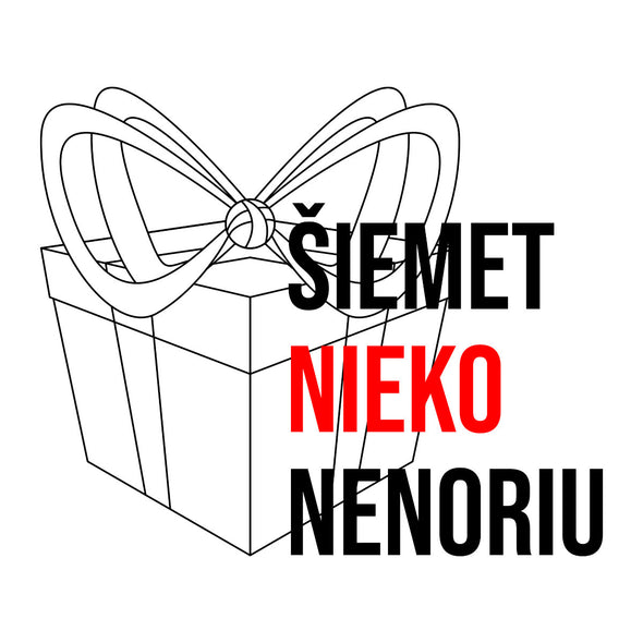Balti UNISEX marškinėliai "Šiemet nieko nenoriu"
