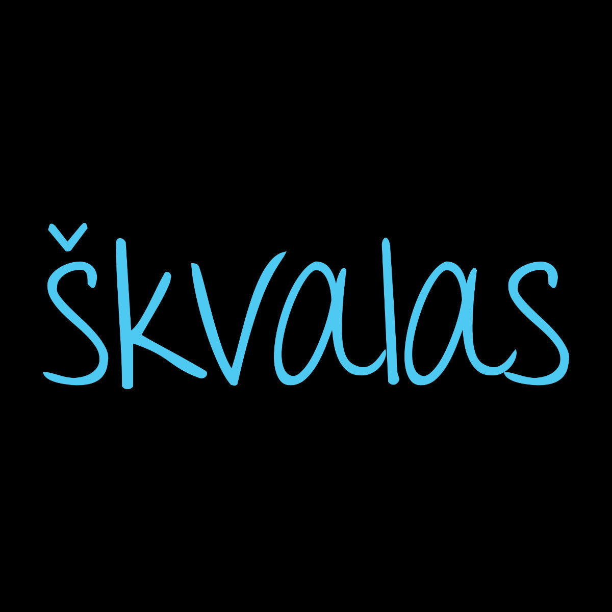 Juodi UNISEX marškinėliai "Škvalas"