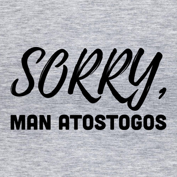 Pilki melanžiniai UNISEX marškinėliai "Sorry, man atostogos"