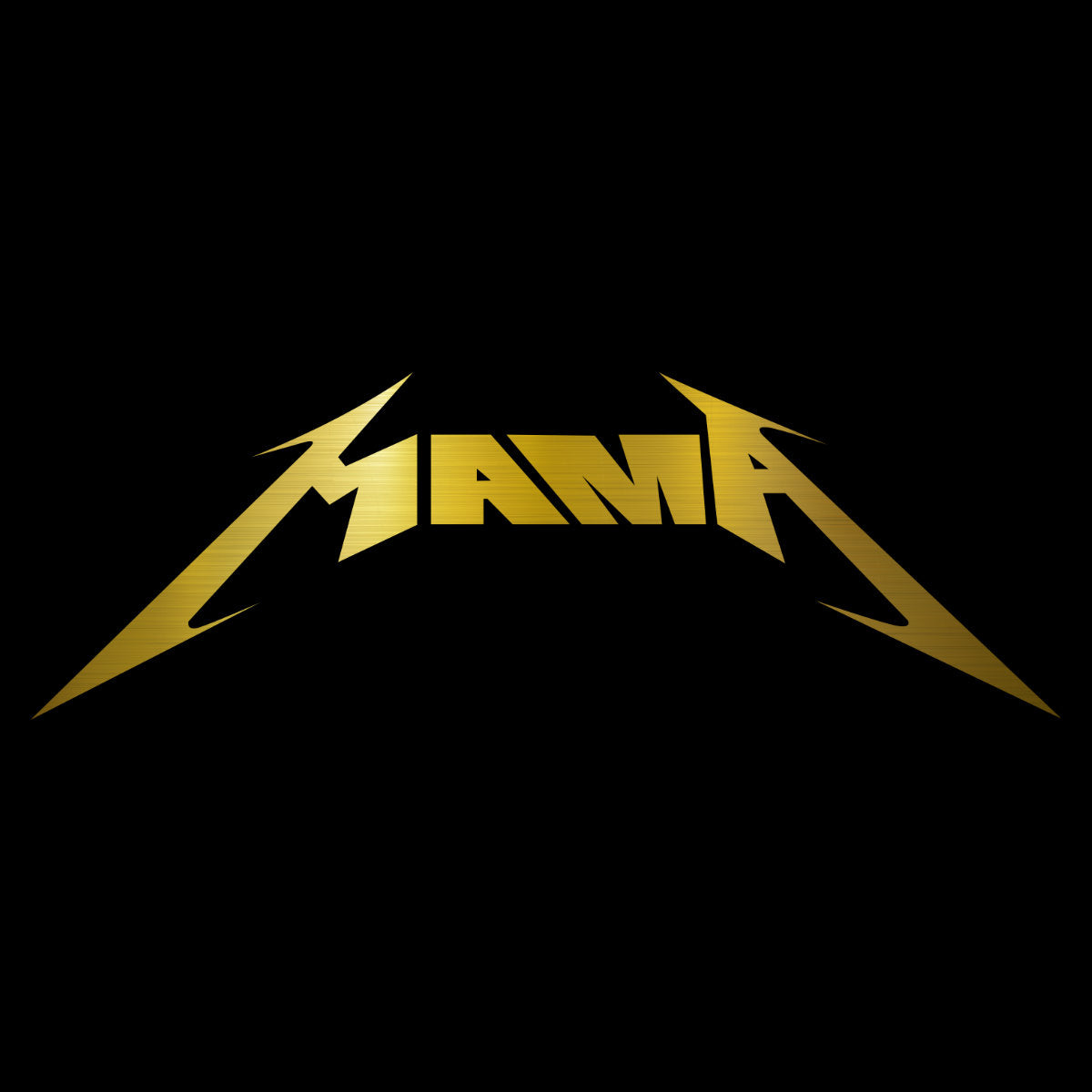 Juodi unisex marškinėliai su auksiniu marginimu "Mama rocks“