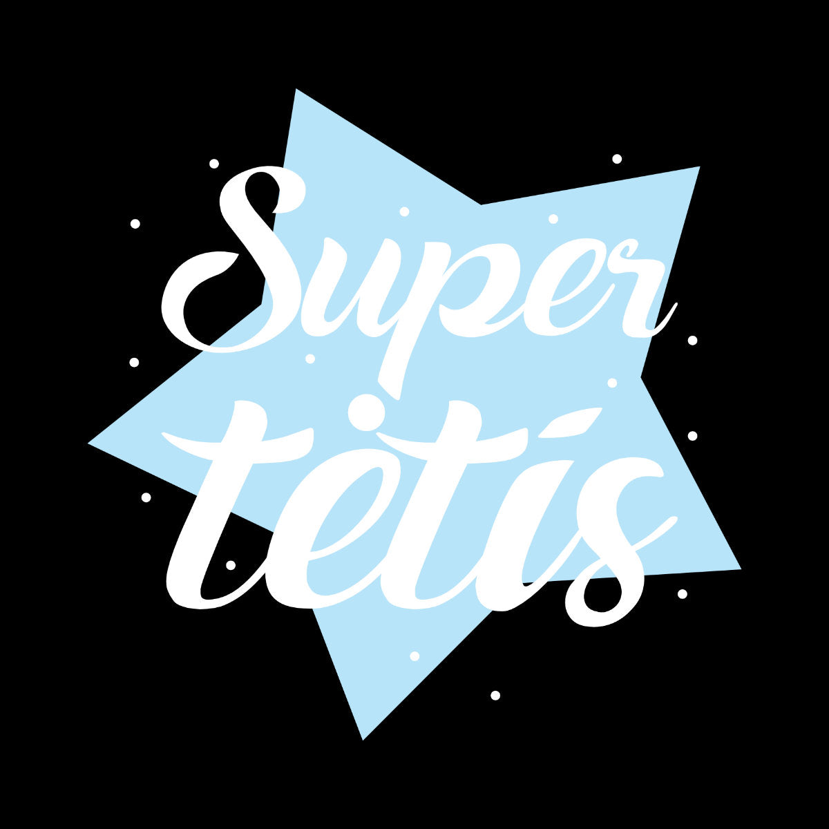 Juodi marškinėliai "Super tėtis su žvaigžde"