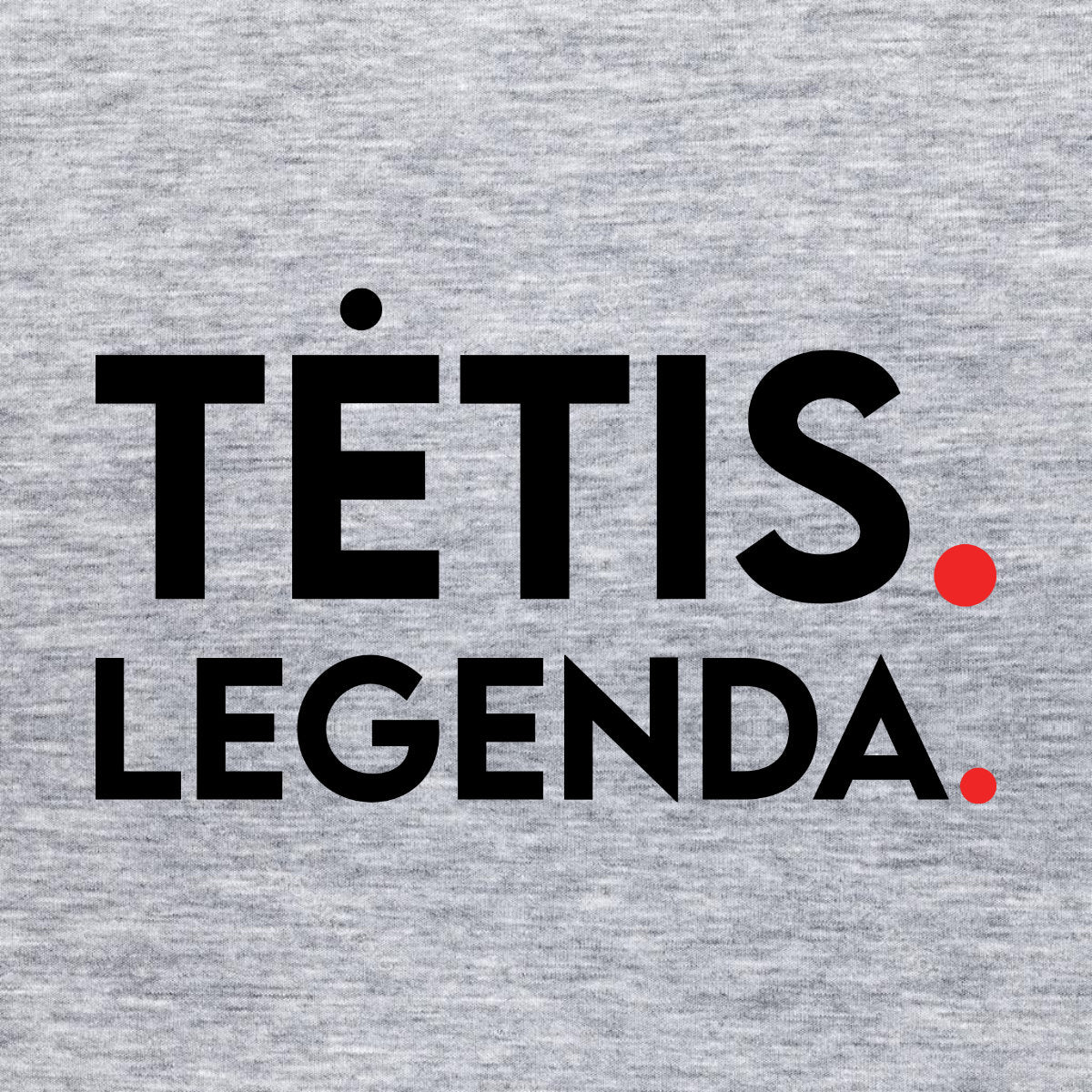 Pilki melanžiniai marškinėliai su užrašu "Tėtis legenda"