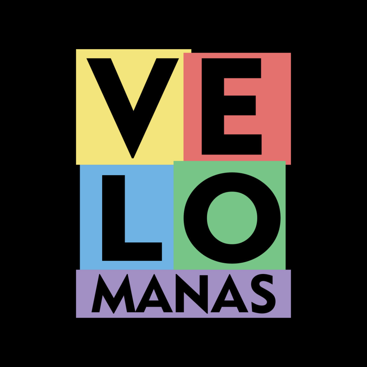 Juodi UNISEX marškinėliai "Velomanas“