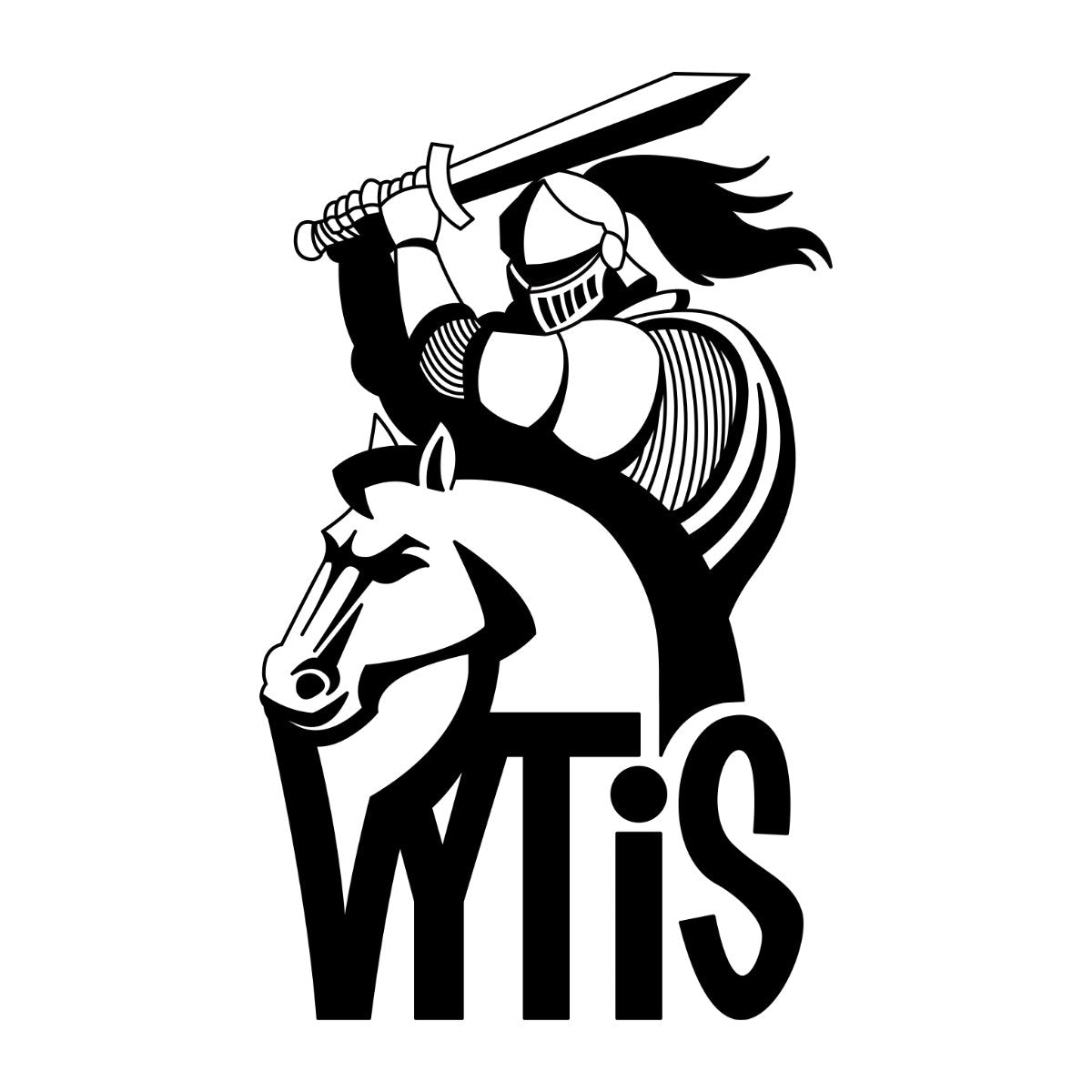 Balti UNISEX marškinėliai "Vyčių Vytis“