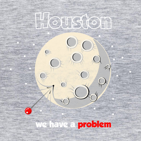 Pilki melanžiniai UNISEX marškinėliai "We have a problem"