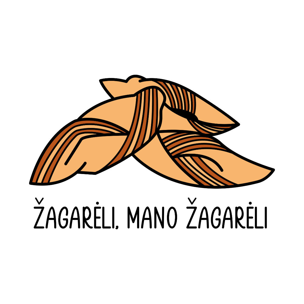 Balti UNISEX marškinėliai "Žagarėli“