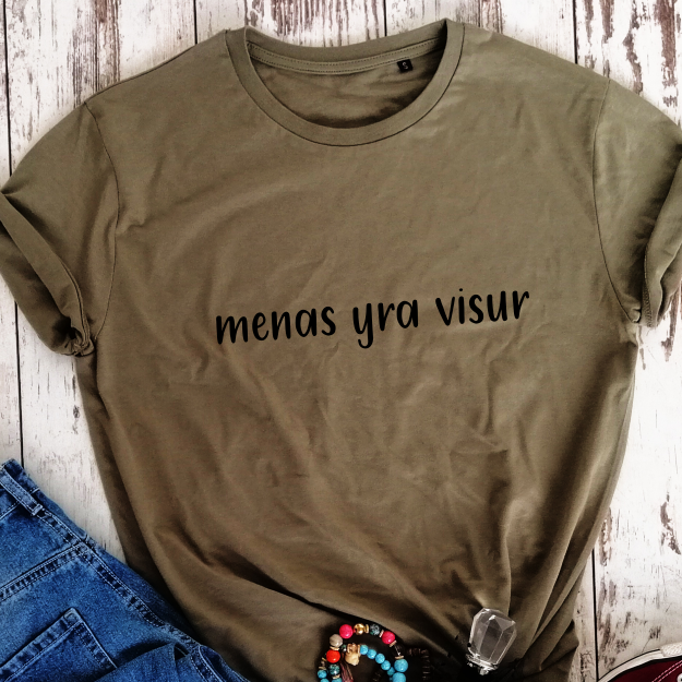 Khaki marškinėliai "Menas yra visur"