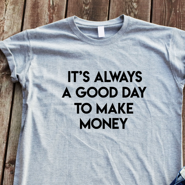 Pilki marškinėliai "A good day"