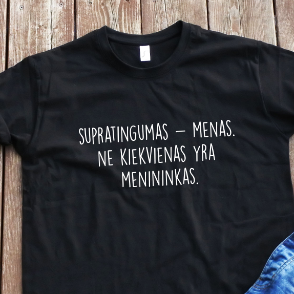 Juodi marškinėliai "Boso supratingumas"