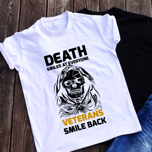 Balti marškinėliai "Death“