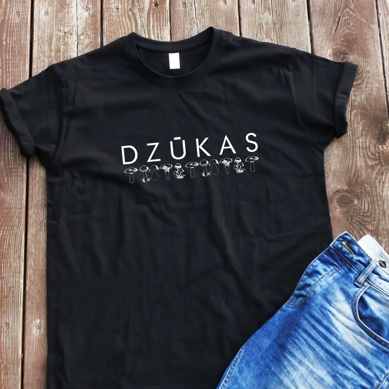 Juodi UNISEX marškinėliai "Dzūkas"