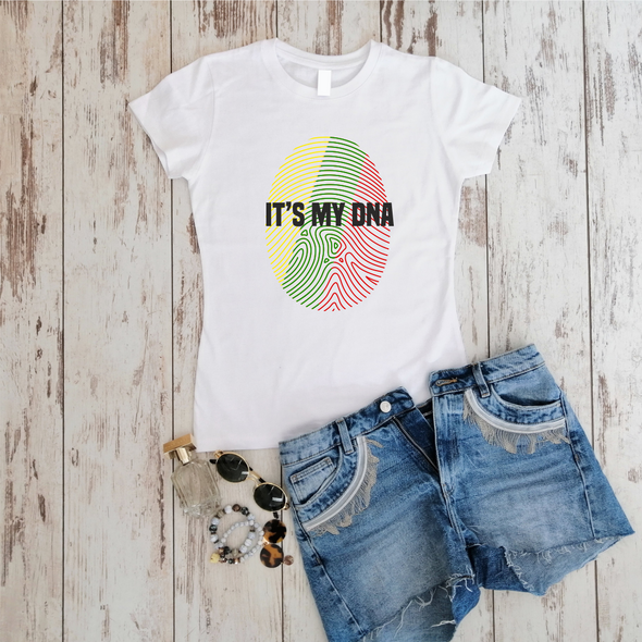 Balti moteriški marškinėliai "It's my DNA“