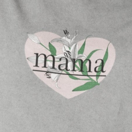 Pilki moteriški marškinėliai "Mama lelija"