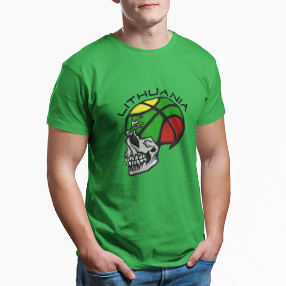 Žali unisex marškinėliai "Krepšinis iki mirties"