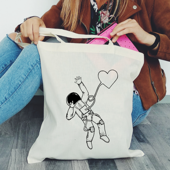 Pirkinių krepšys "Kosmonautas su širdimi"
