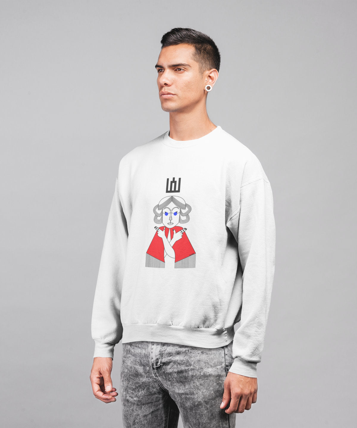 Baltas UNISEX džemperis "LDK KUNIGAIKŠTIENĖ JULIJONA"