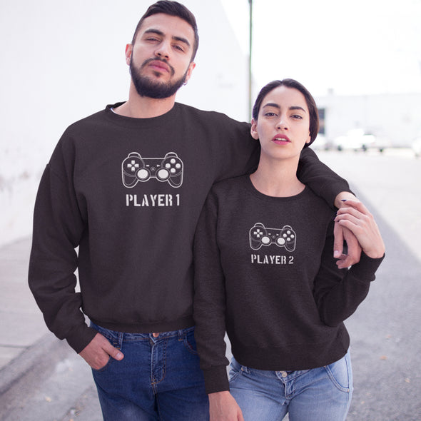 Juodi džemperiai be gobtuvu poroms "Player“ Vyriškas dizainas
