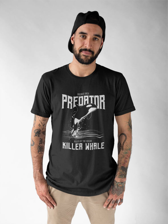 Juodi UNISEX marškinėliai "Predator“