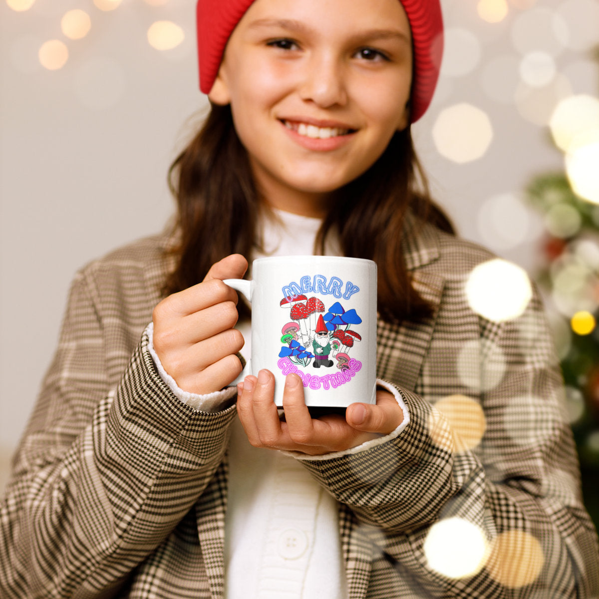 Puodelis su spauda "Merry Christmas"