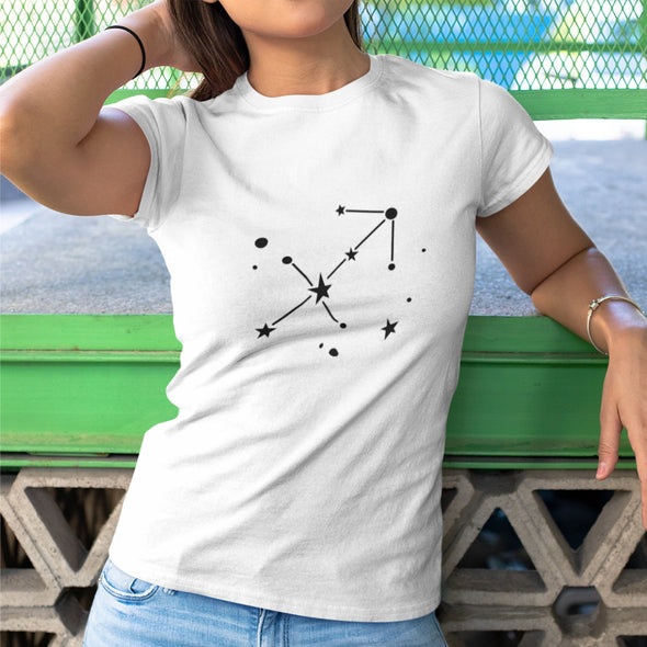Balti moteriški marškinėliai zodiakas "ŠAULYS“