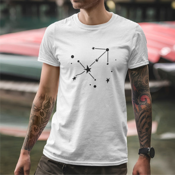 Balti unisex marškinėliai zodiakas "Šaulys“