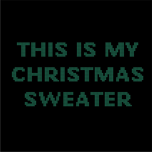 Juodas džemperis be gobtuvo "This is my Christmas sweater"