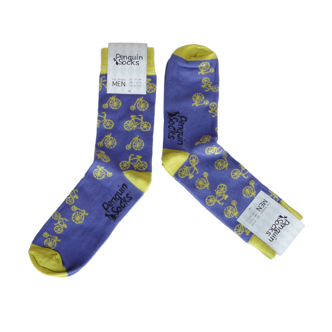 Stilingi dviratukai - Linksmos kojinės vyrams (Penguin socks)