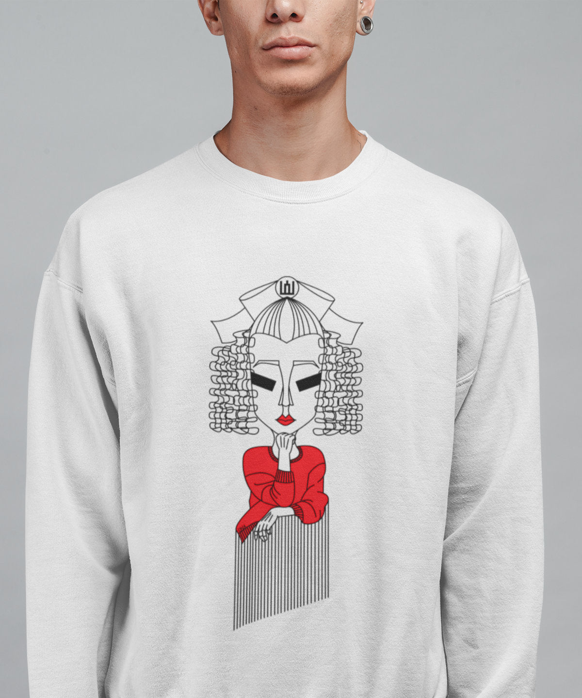 Baltas UNISEX džemperis "LDK KUNIGAIKŠTIENĖ ONA"