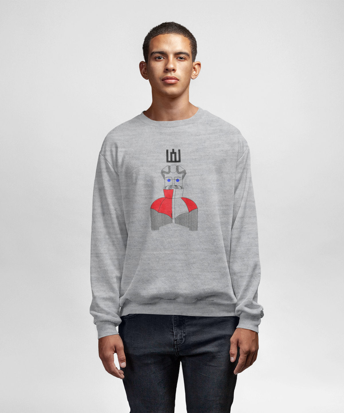 Pilkas melanžinis UNISEX džemperis "LDK KUNIGAIKŠTIS ALGIRDAS"