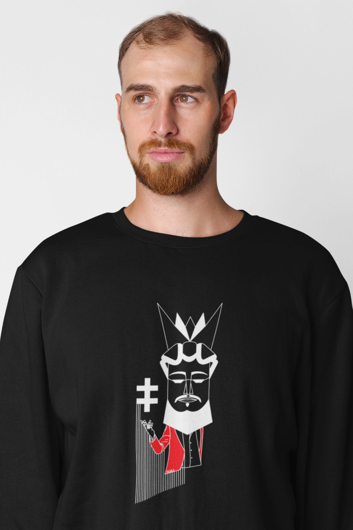 Juodas UNISEX džemperis "LDK KUNIGAIKŠTIS JOGAILA"