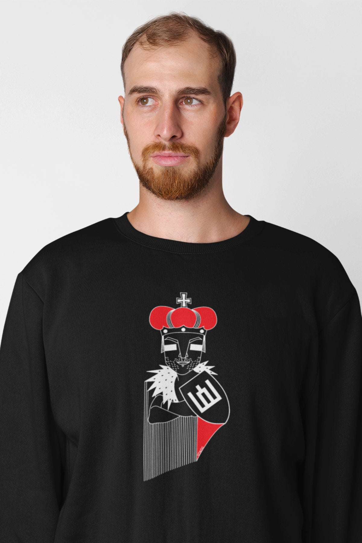 Juodas UNISEX džemperis "LDK KUNIGAIKŠTIS VYTAUTAS"