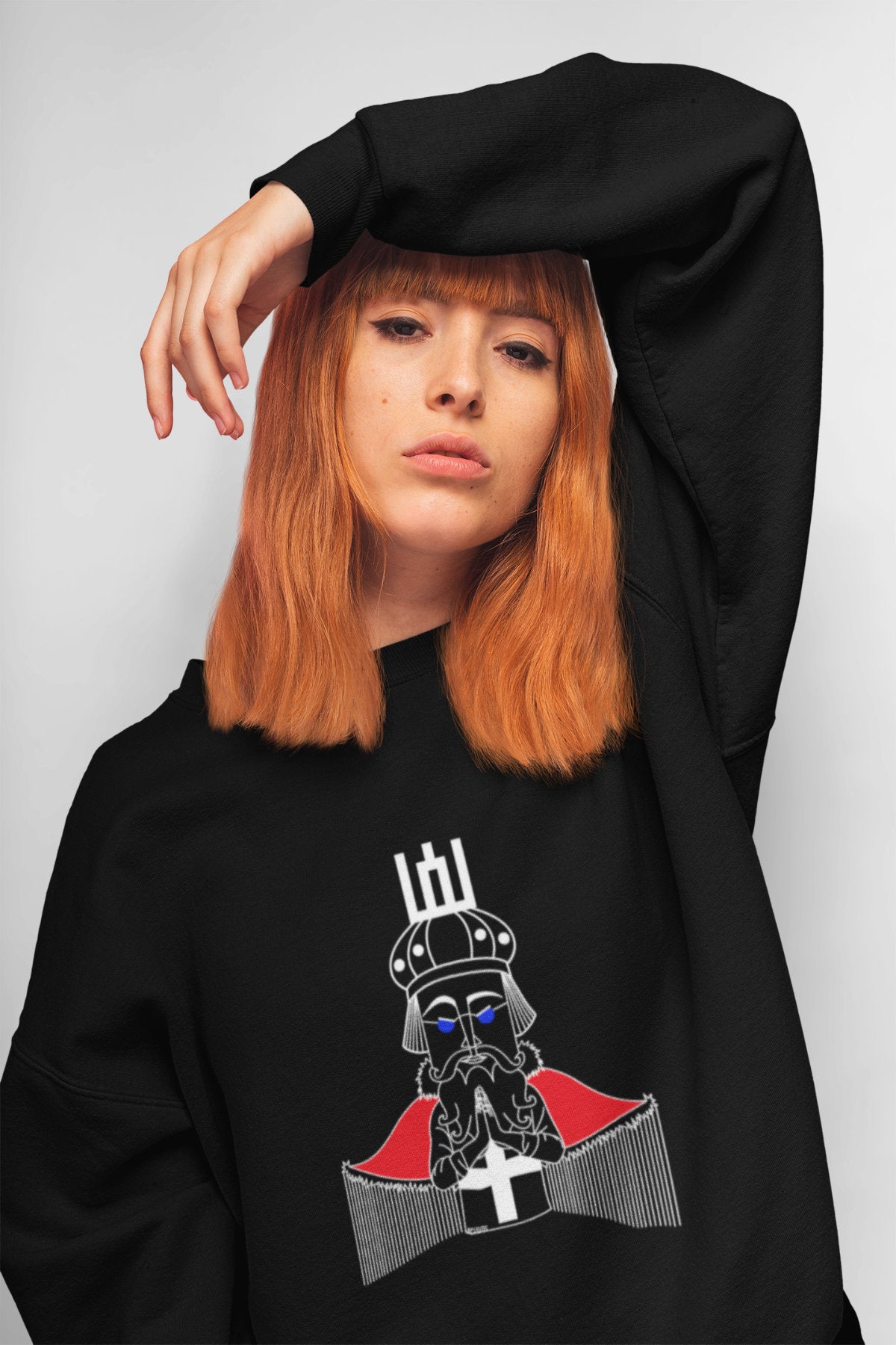 Juodas UNISEX džemperis "LDK KUNIGAIKŠTIS KĘSTUTIS"
