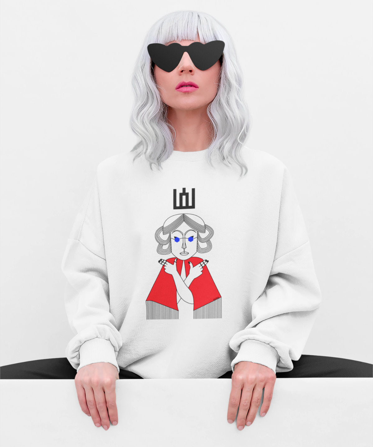 Baltas UNISEX džemperis "LDK KUNIGAIKŠTIENĖ JULIJONA"