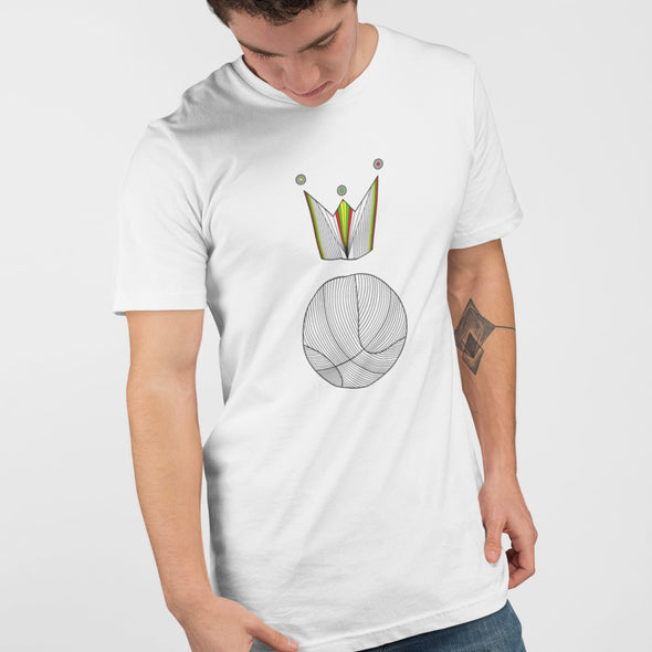 Balti UNISEX marškinėliai "Krepšinio karalius"