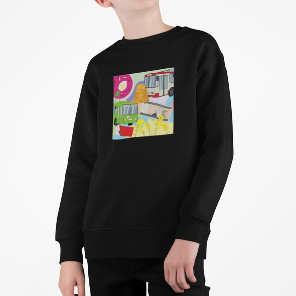 Vaikiškas juodas džemperis "Akcentai"