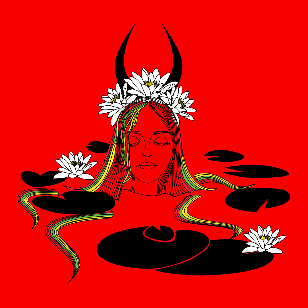 Raudoni UNISEX marškinėliai "Velnio nuotaka“