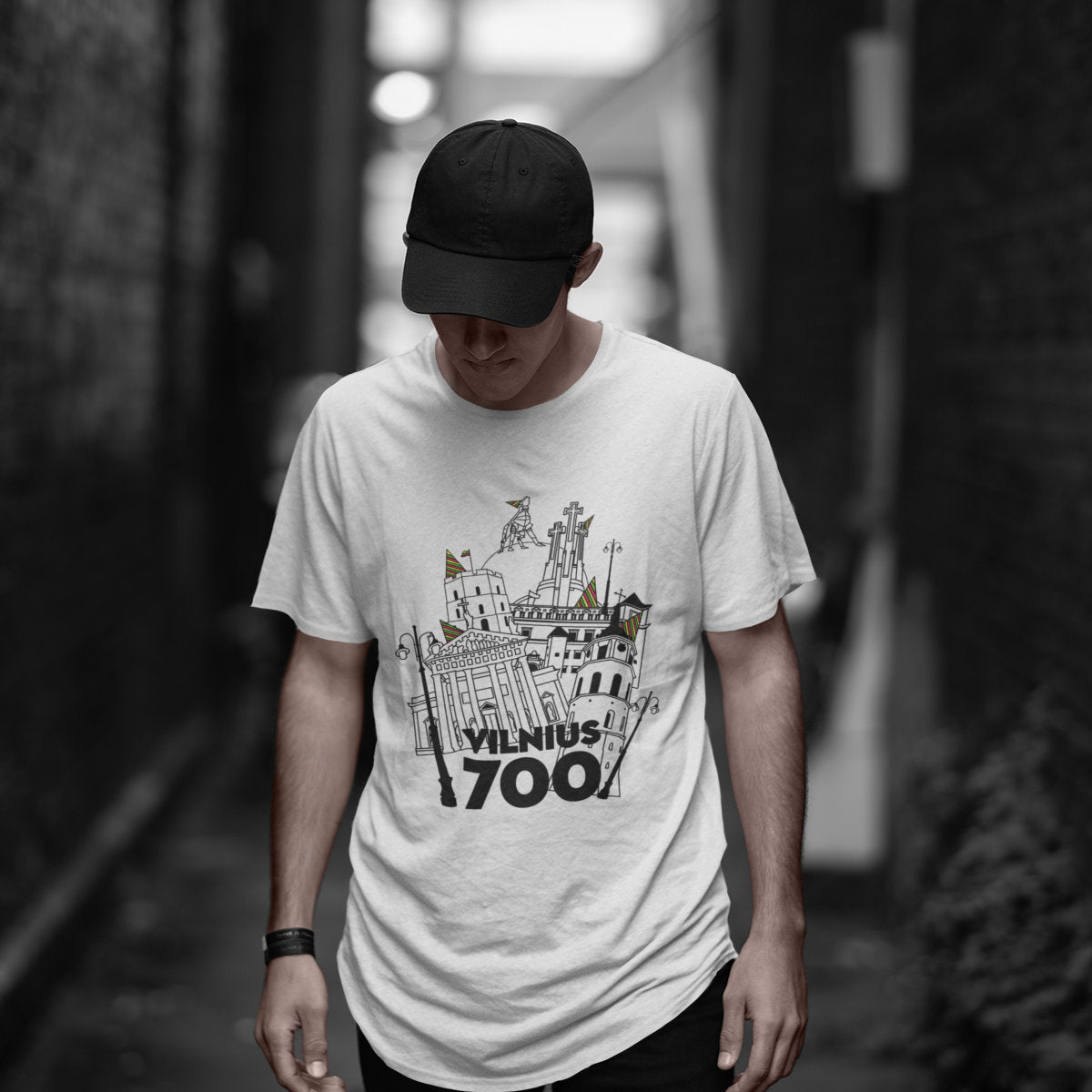 Balti marškinėliai "Vilniaus gimtadienis 700“