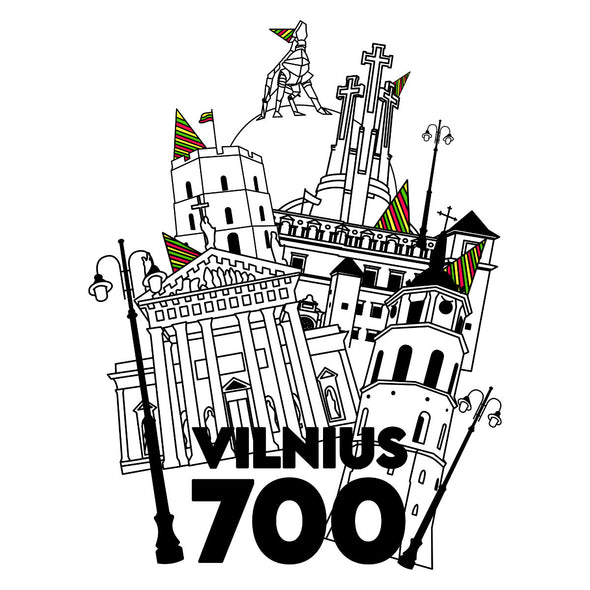 Balti marškinėliai "Vilniaus gimtadienis 700“