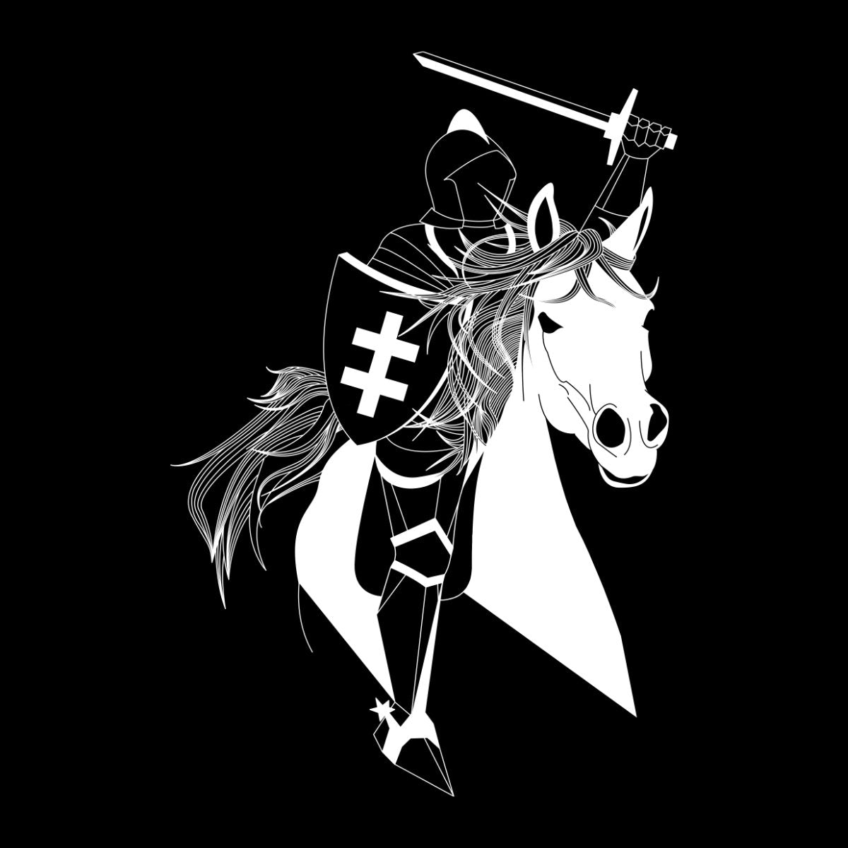 Juodi UNISEX marškinėliai "Vyčio legenda“