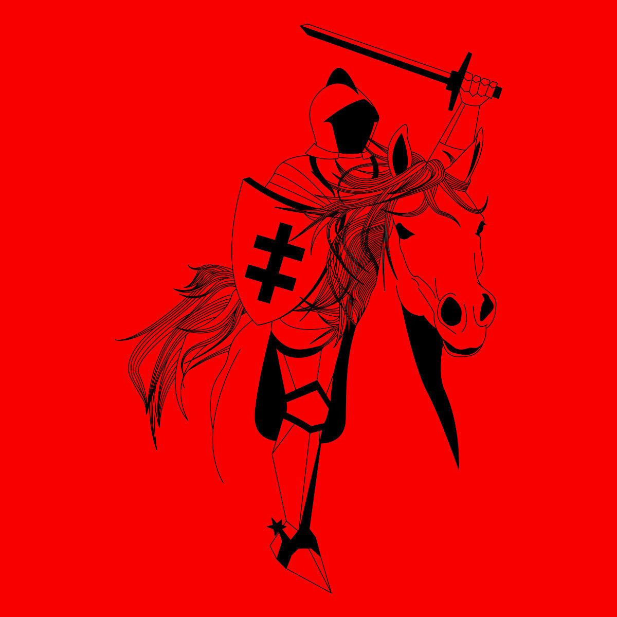 Raudoni UNISEX marškinėliai "Vyčio legenda“