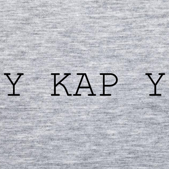 Pilkas melanžinis džemperis be gobtuvo "Y KAP Y"