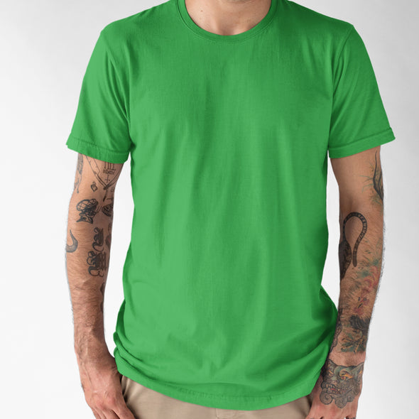 Žali UNISEX medvilniniai Špyga taukuota marškinėliai